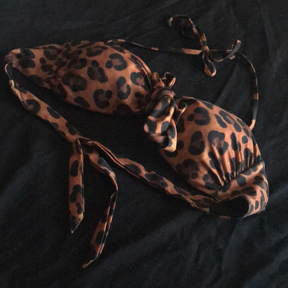 Cheetah Print Bikini Top